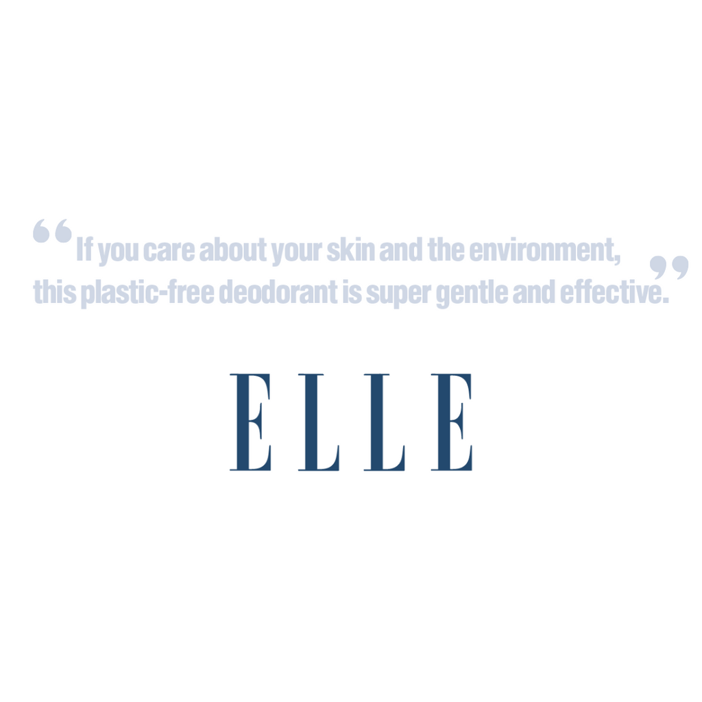 ELLE magazine featured Papr - Paper Cosmetics all natural Deodorant as one of the best deodorants for sensitive skin.